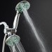 Antimicrobial/Anti-Clog High-Pressure 30-setting Dual Head Combination Shower by AquaDance with Microban Nozzle Protection From Growth of Mold  Mildew & Bacteria for a Healthier Shower– Coral Green - B06XHRHSGS